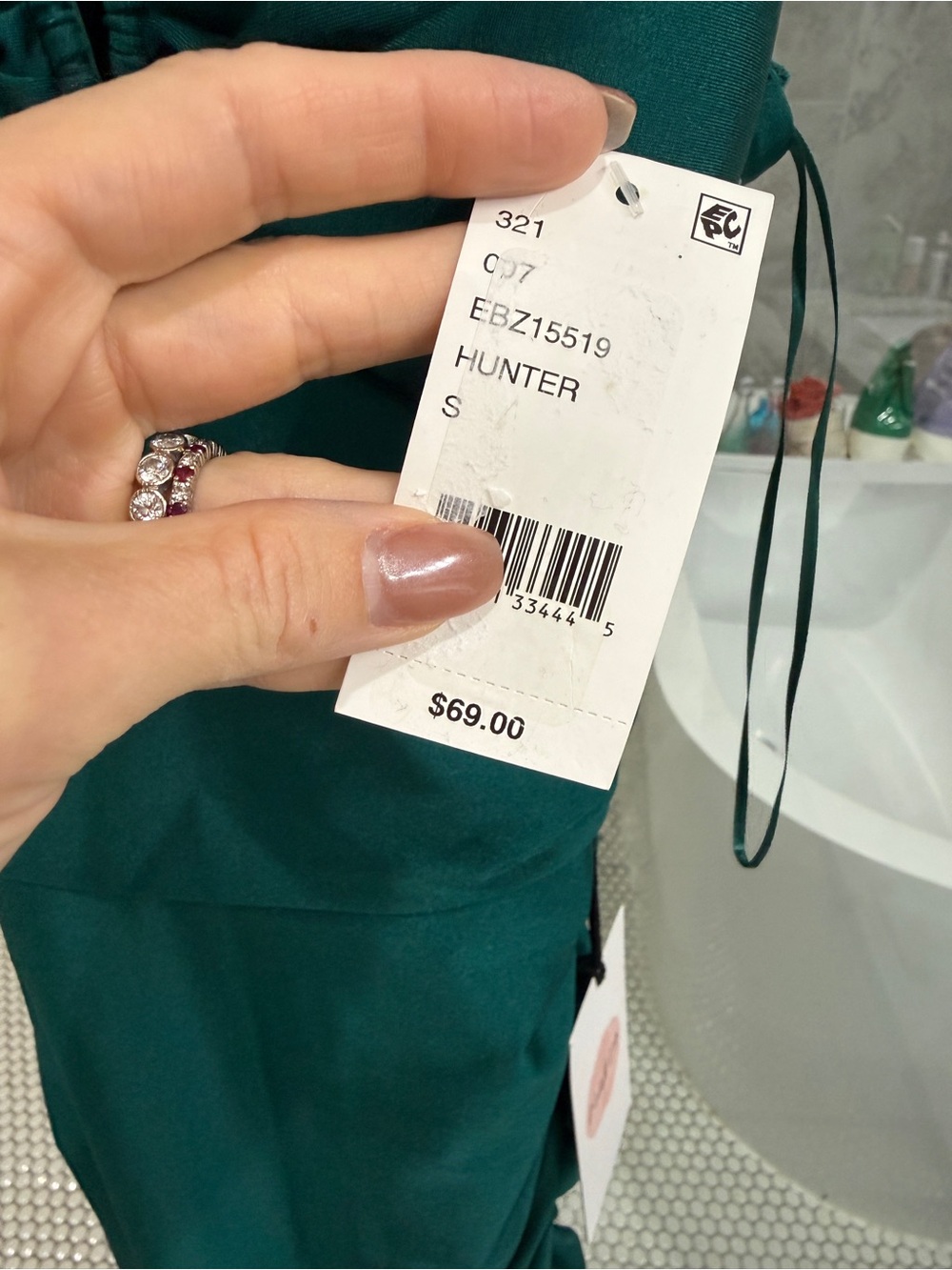 Homecoming Hunter Green Dress with Thin Straps - size small (NWT)